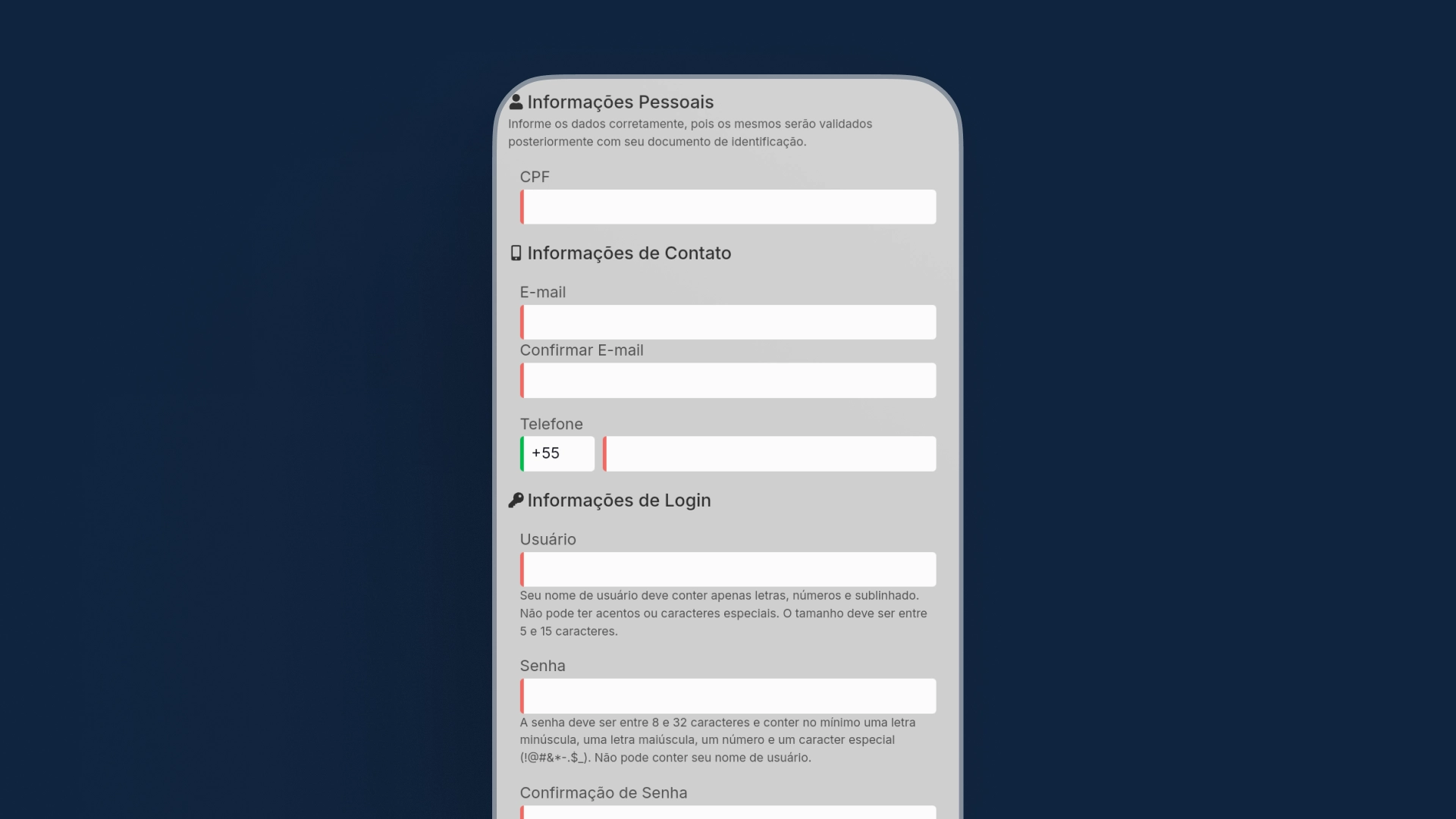 screenshot mobile cadastro betnacional