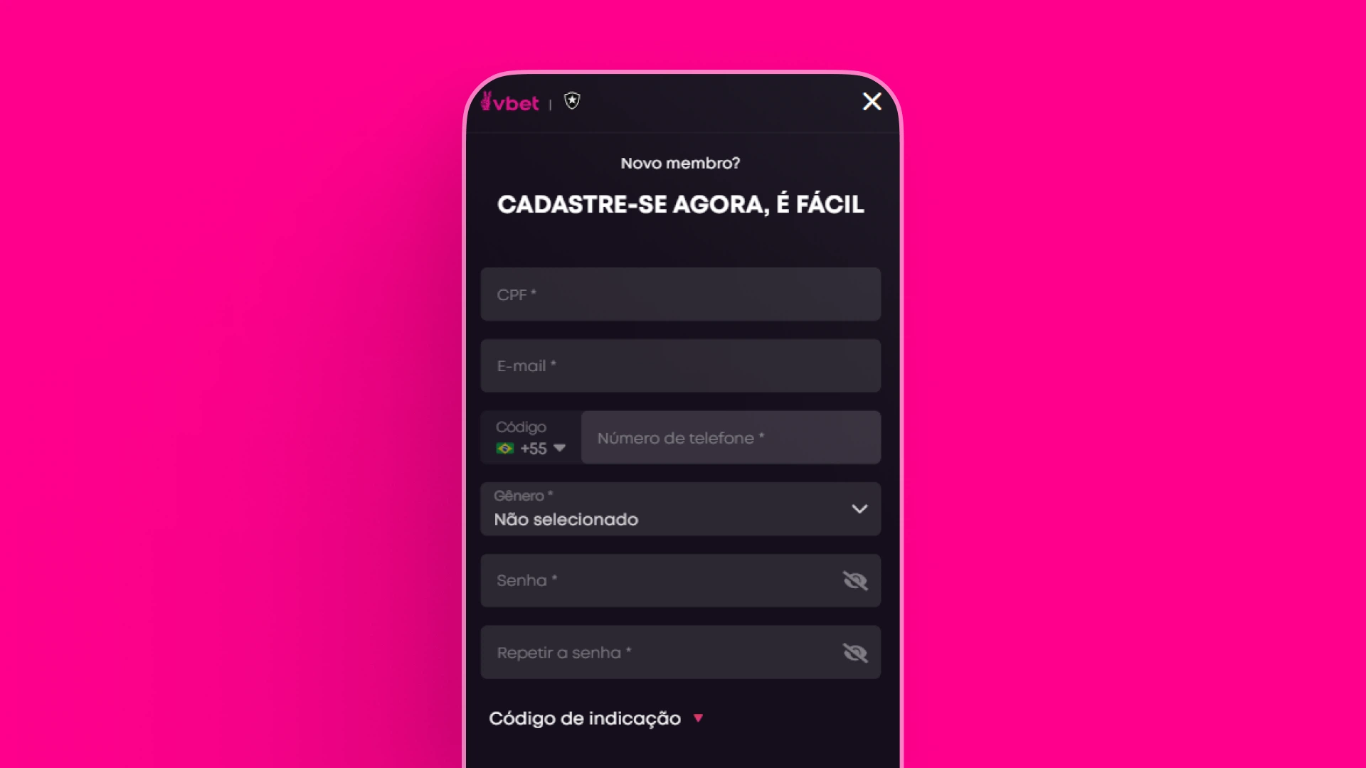 screenshot mobile cadastro vbet