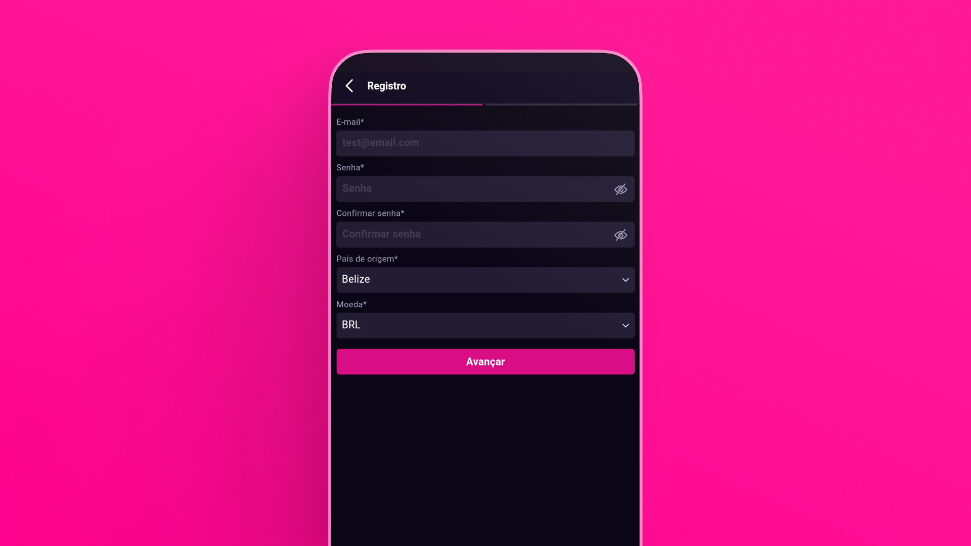 screenshot mobile cadastro vbet