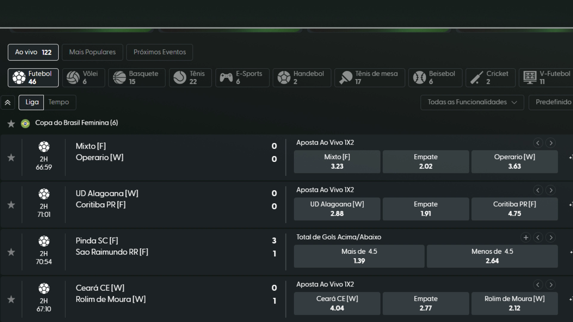 screenshot odds HanzBet
