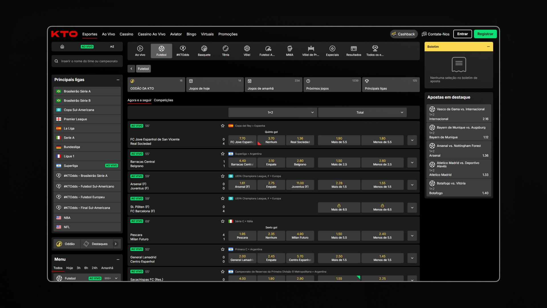 Print mostra página de odds da Superbet