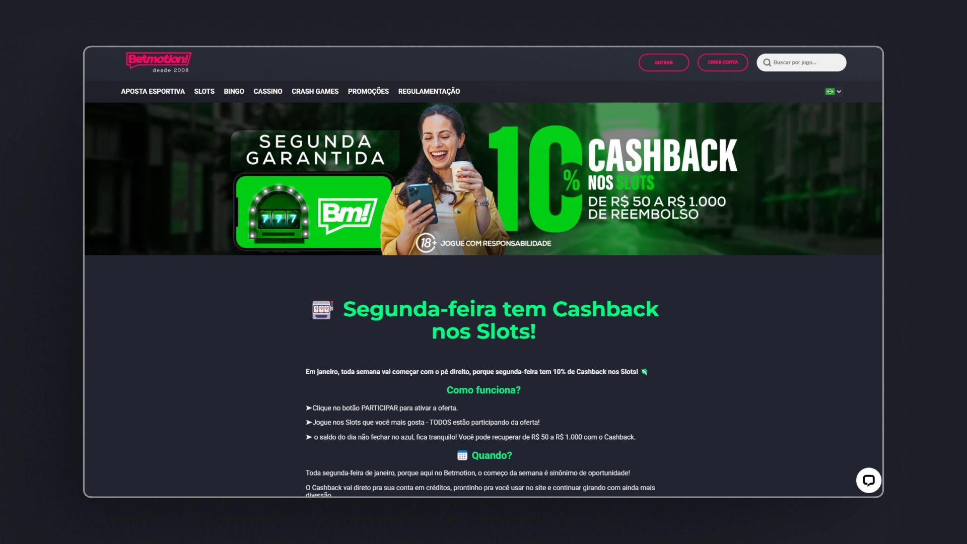 screenshot regras do bonus betmotion