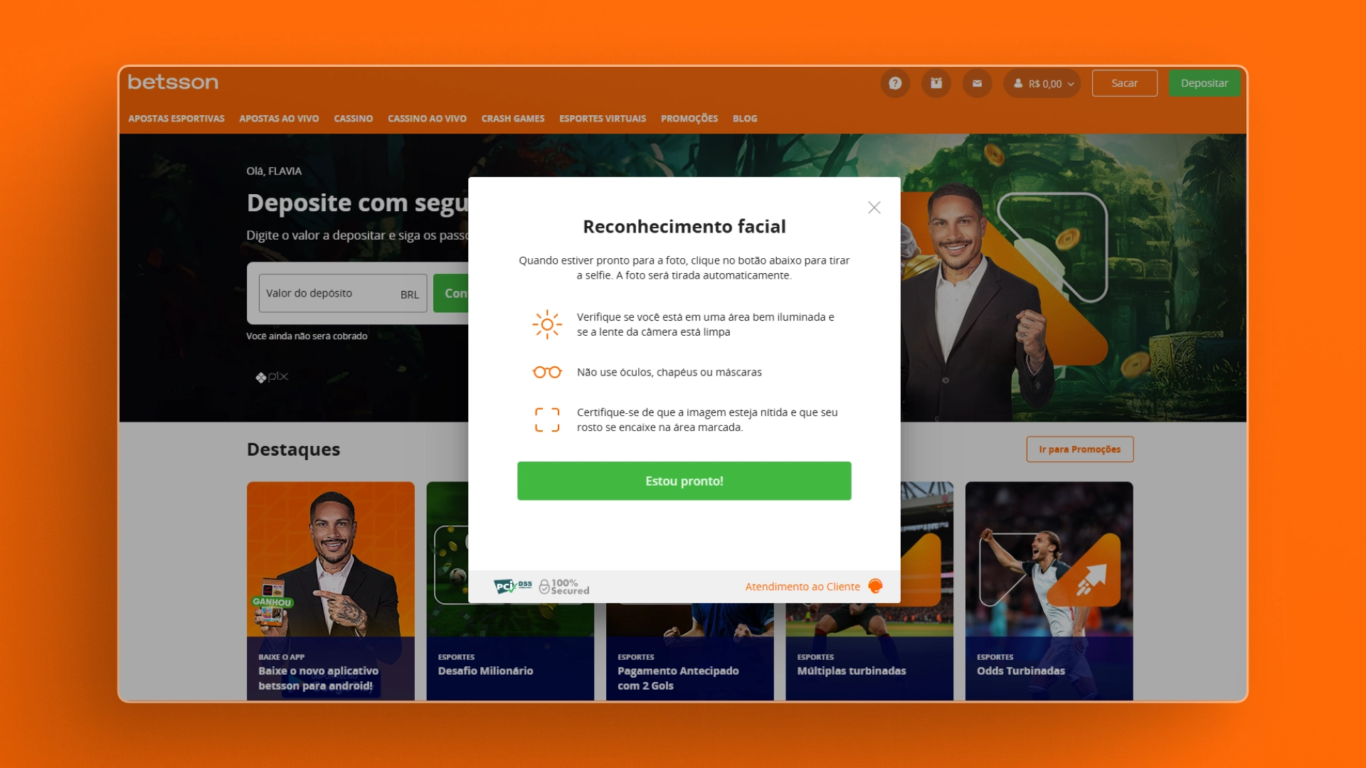 screenshot saque passo 2 betsson