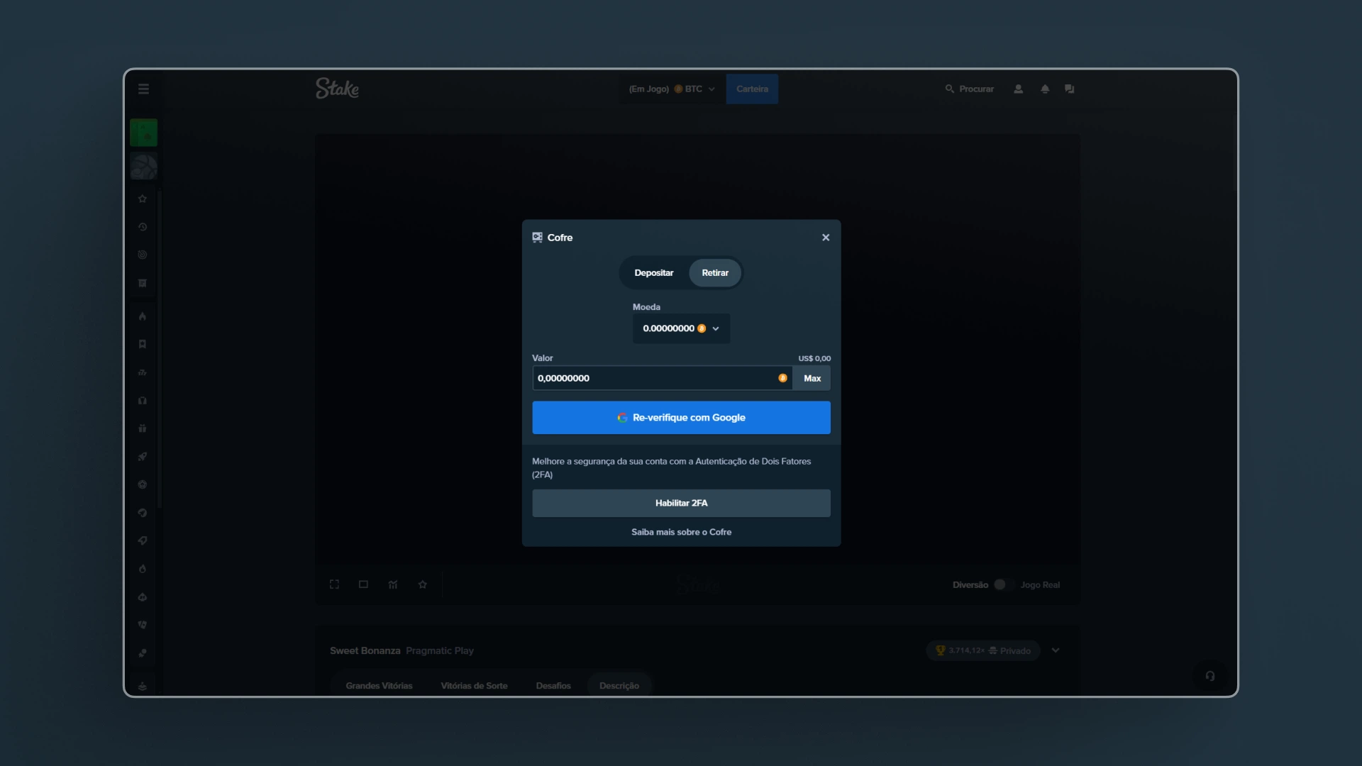 screenshot saque stake
