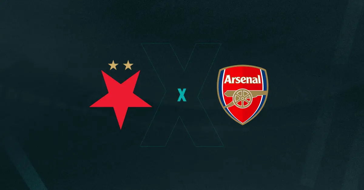 Escudos de Slavia Praga x Arsenal