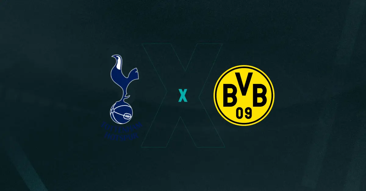 Escudos de Tottenham x Borussia Dortmund