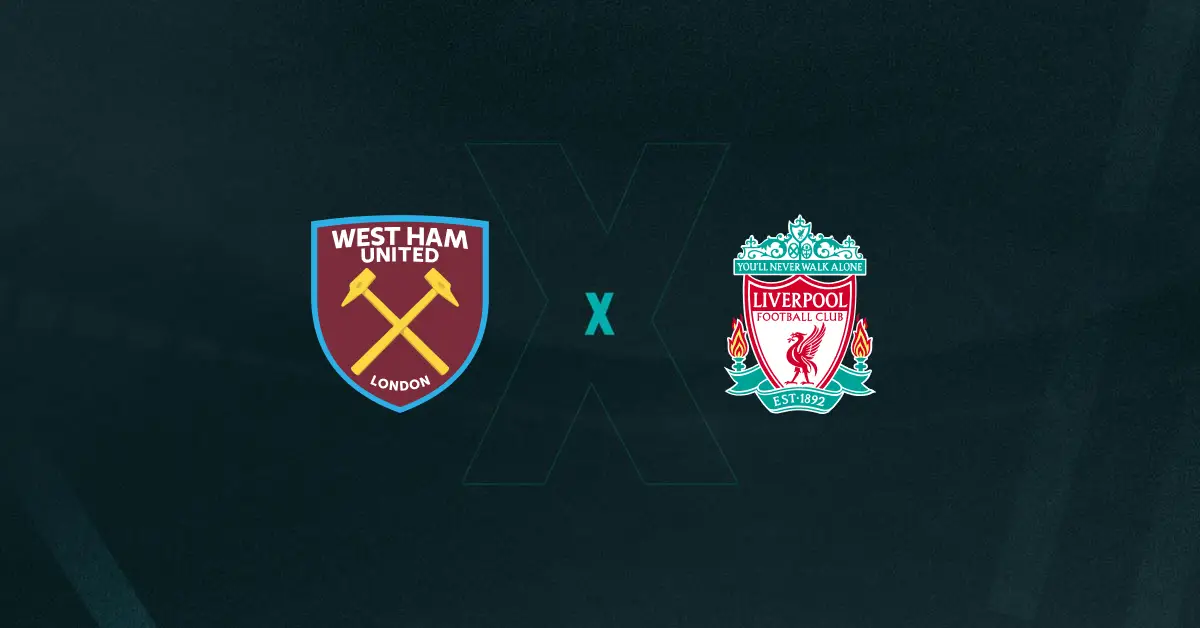 Escudos de West Ham x Liverpool